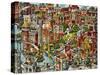 Cat City-Bill Bell-Stretched Canvas