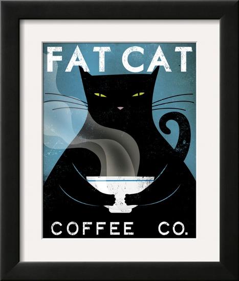 Cat Coffee-Ryan Fowler-Framed Giclee Print