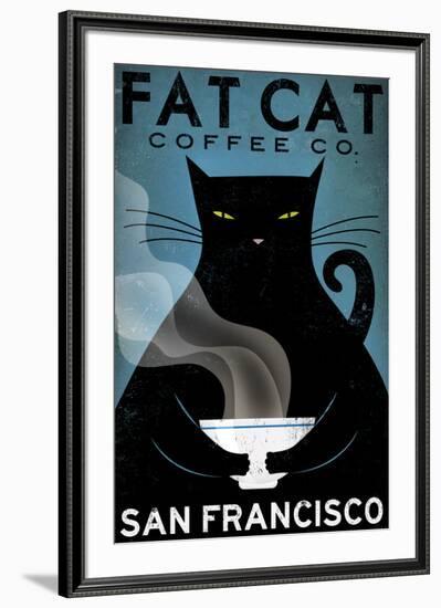 Cat Coffee-Ryan Fowler-Framed Art Print