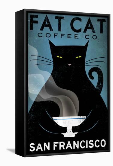 Cat Coffee-Ryan Fowler-Framed Stretched Canvas