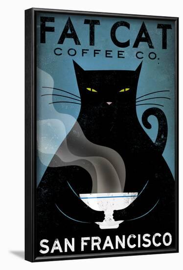 Cat Coffee-Ryan Fowler-Framed Art Print