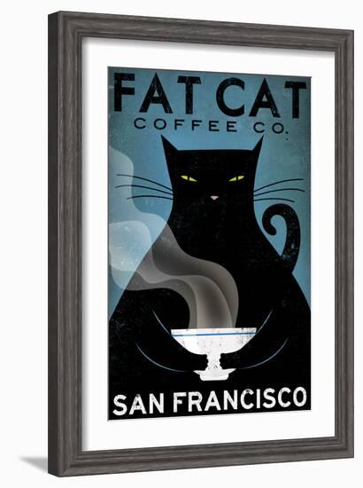 Cat Coffee-Ryan Fowler-Framed Art Print