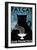 Cat Coffee-Ryan Fowler-Framed Art Print