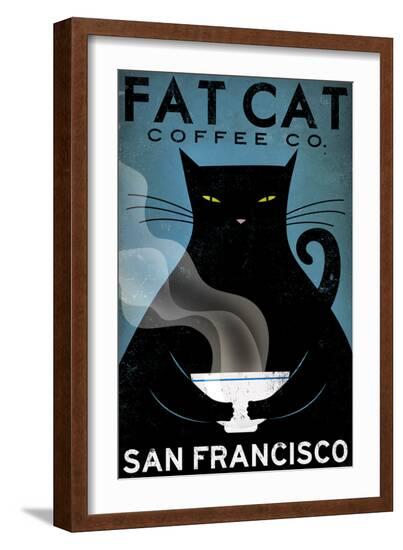 Cat Coffee-Ryan Fowler-Framed Art Print