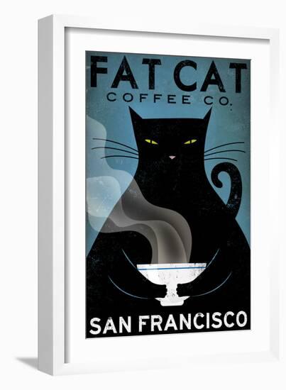 Cat Coffee-Ryan Fowler-Framed Art Print