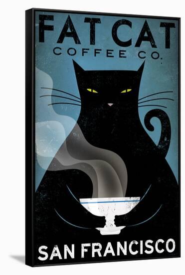 Cat Coffee-Ryan Fowler-Framed Stretched Canvas