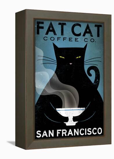 Cat Coffee-Ryan Fowler-Framed Stretched Canvas