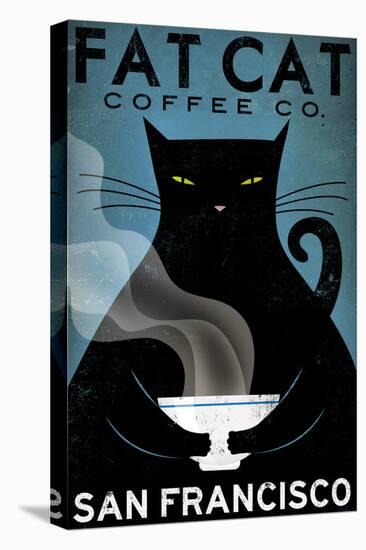 Cat Coffee-Ryan Fowler-Stretched Canvas