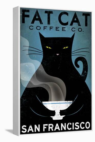 Cat Coffee-Ryan Fowler-Framed Stretched Canvas