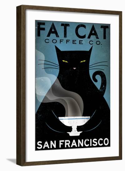 Cat Coffee-Ryan Fowler-Framed Art Print