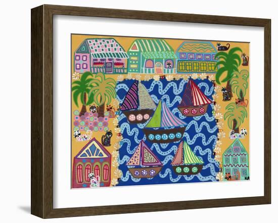 Cat Commune-Kerri Ambrosino-Framed Giclee Print