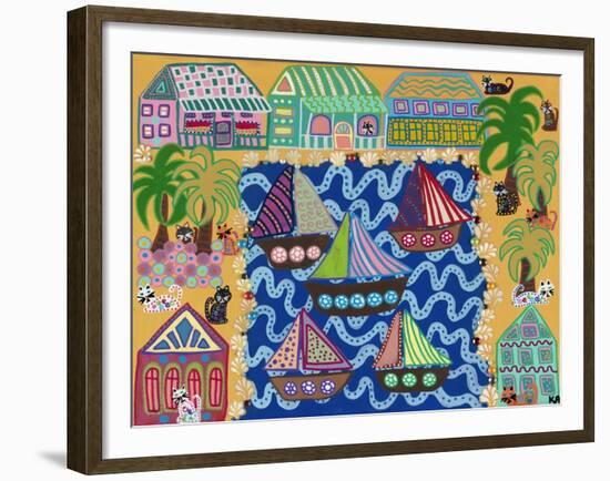 Cat Commune-Kerri Ambrosino-Framed Giclee Print