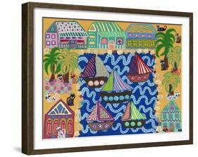 Cat Commune-Kerri Ambrosino-Framed Giclee Print