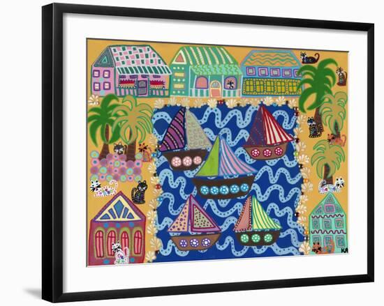 Cat Commune-Kerri Ambrosino-Framed Giclee Print