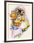 Cat Cooking a Pie-null-Framed Giclee Print