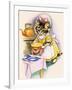 Cat Cooking a Pie-null-Framed Giclee Print