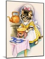 Cat Cooking a Pie-null-Mounted Giclee Print