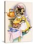 Cat Cooking a Pie-null-Stretched Canvas