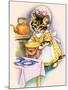 Cat Cooking a Pie-null-Mounted Giclee Print