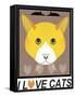 Cat Cup-Marie Sansone-Framed Stretched Canvas