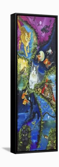 Cat Dreaming-Sue Clyne-Framed Stretched Canvas