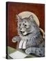 Cat Dressed as a Judge-Louis Wain-Stretched Canvas