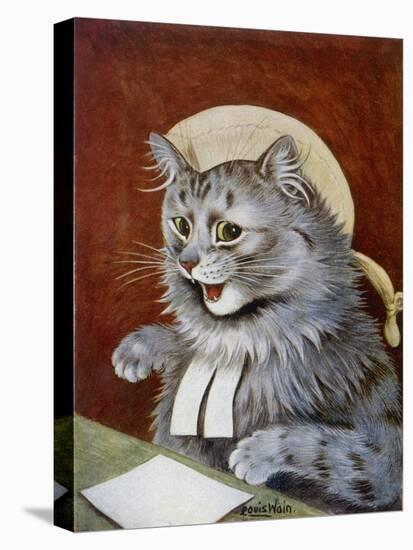 Cat Dressed as a Judge-Louis Wain-Stretched Canvas