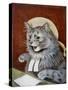 Cat Dressed as a Judge-Louis Wain-Stretched Canvas