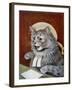 Cat Dressed as a Judge-Louis Wain-Framed Photographic Print