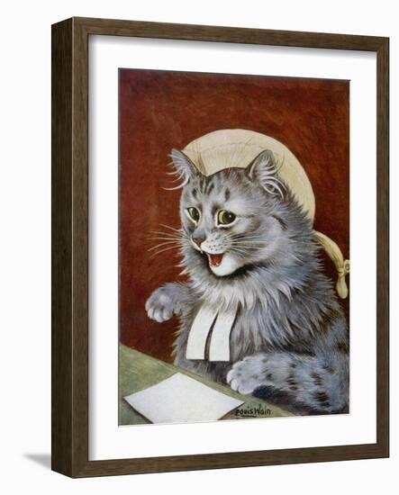 Cat Dressed as a Judge-Louis Wain-Framed Photographic Print