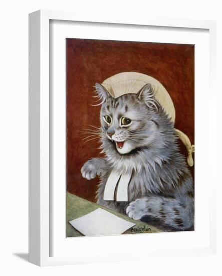 Cat Dressed as a Judge-Louis Wain-Framed Photographic Print