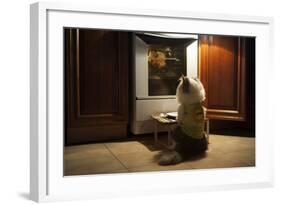 Cat Expects Cooking Chicken-kuban_girl-Framed Photographic Print