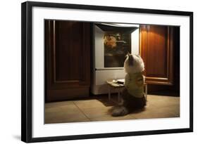 Cat Expects Cooking Chicken-kuban_girl-Framed Photographic Print