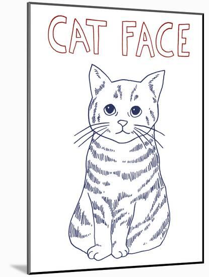 Cat Face-Kristine Hegre-Mounted Giclee Print