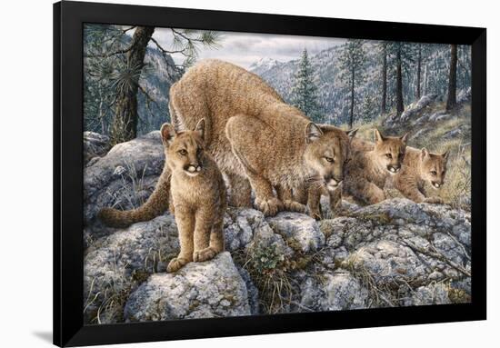 Cat Family-Jeff Tift-Framed Premium Giclee Print