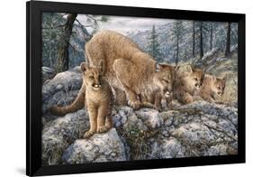 Cat Family-Jeff Tift-Framed Premium Giclee Print