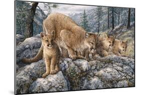 Cat Family-Jeff Tift-Mounted Giclee Print