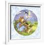 Cat Fiddle Cow Jumping over Moon Plate Running Away with a Spoon-Wendy Edelson-Framed Giclee Print