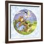 Cat Fiddle Cow Jumping over Moon Plate Running Away with a Spoon-Wendy Edelson-Framed Giclee Print