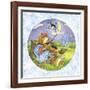 Cat Fiddle Cow Jumping over Moon Plate Running Away with a Spoon-Wendy Edelson-Framed Giclee Print