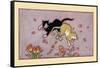 Cat Fight In The Tulips-Maud & Miska Petersham-Framed Stretched Canvas