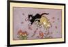 Cat Fight In The Tulips-Maud & Miska Petersham-Framed Art Print