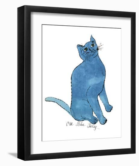 Cat From "25 Cats Named Sam and One Blue Pussy", c. 1954 (One Blue Pussy)-Andy Warhol-Framed Art Print