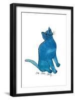 Cat From "25 Cats Named Sam and One Blue Pussy", c. 1954 (One Blue Pussy)-Andy Warhol-Framed Art Print