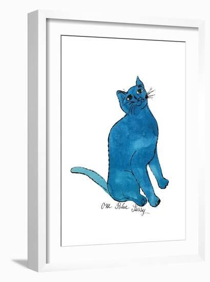 Cat From "25 Cats Named Sam and One Blue Pussy", c. 1954 (One Blue Pussy)-Andy Warhol-Framed Art Print