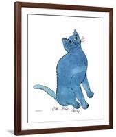 Cat From "25 Cats Named Sam and One Blue Pussy", c. 1954 (One Blue Pussy)-Andy Warhol-Framed Art Print