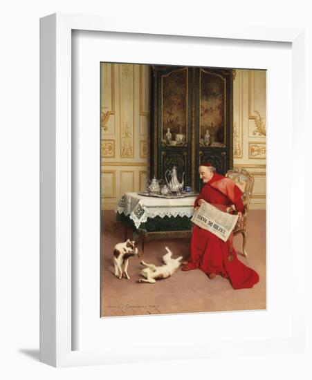 Cat Games-Georges Croegaert-Framed Premium Giclee Print