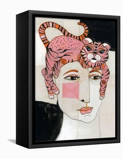 Cat Hair-Stacy Milrany-Framed Stretched Canvas