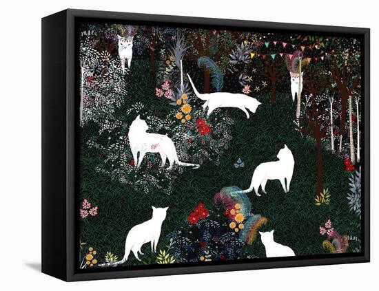 Cat Heaven-Art & Ghosts-Framed Stretched Canvas