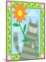 Cat Holding Flower-Artistan-Mounted Art Print